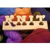 Handcrafted Wooden Sign - "KNIT" (Half Shadow) - Poplar Handcrafted Wooden Sign - "KNIT" (Half Shadow) - Poplar